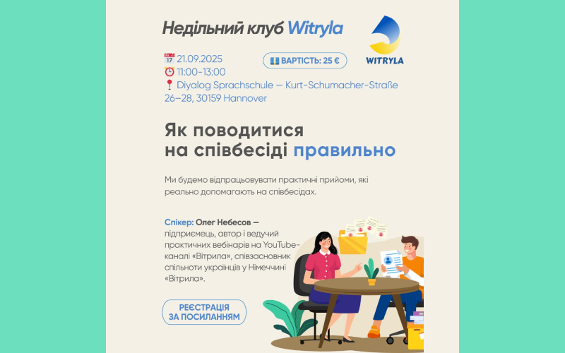 Детальніше про статтю 21.09.2025 – Тренінг “Як поводитися на співбесіді правильно”