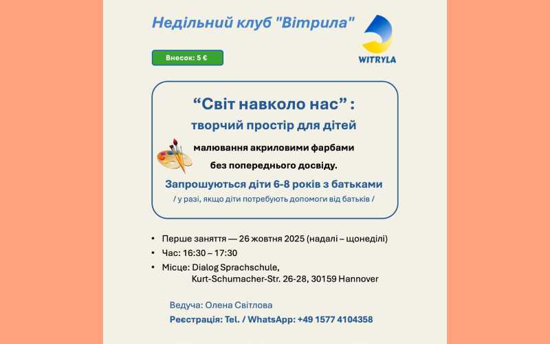 Детальніше про статтю 26.10.2025 – Майстер-клас малювання “Світ навколо нас”